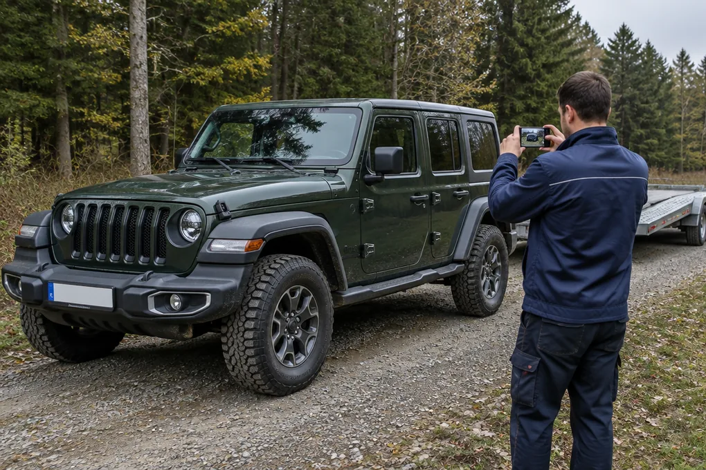 Jeep bei der Übergabe an Autoankauf Meyer