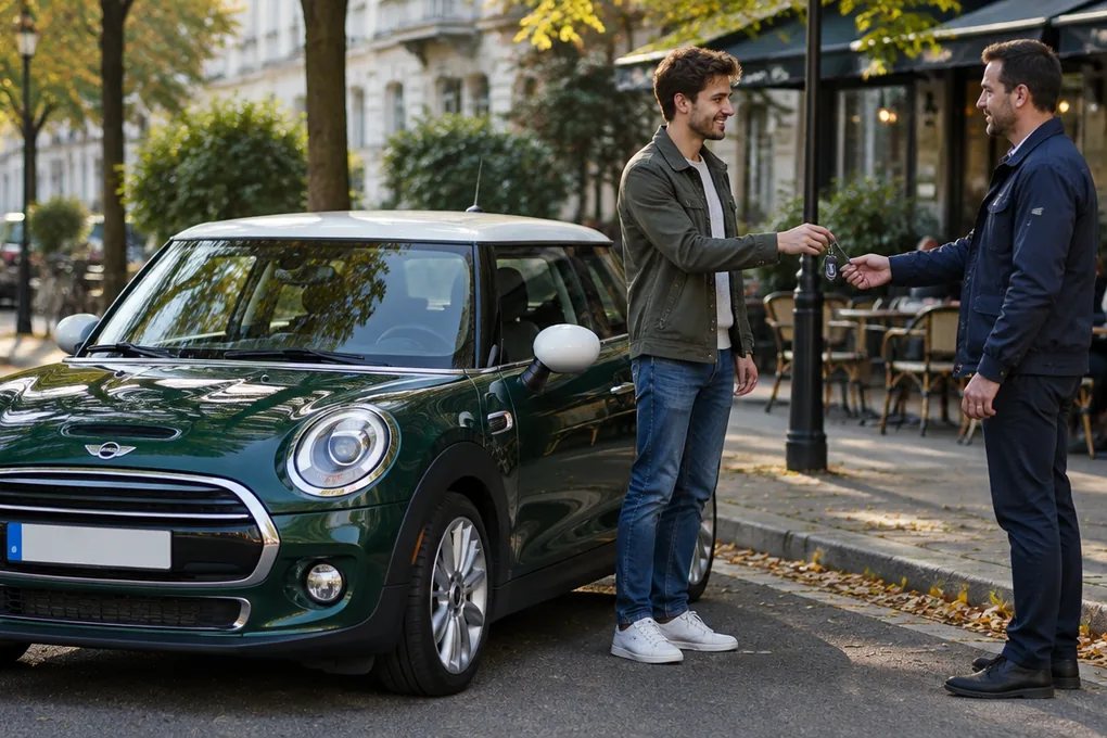 Mini bei der Übergabe an Autoankauf Meyer