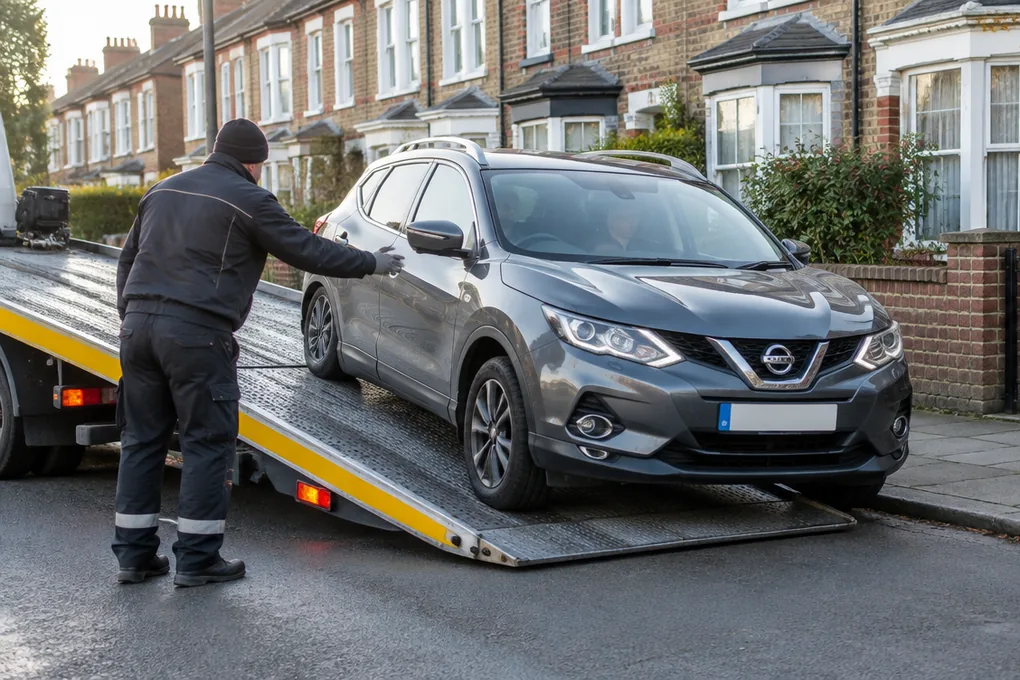 Nissan bei der Übergabe an Autoankauf Meyer