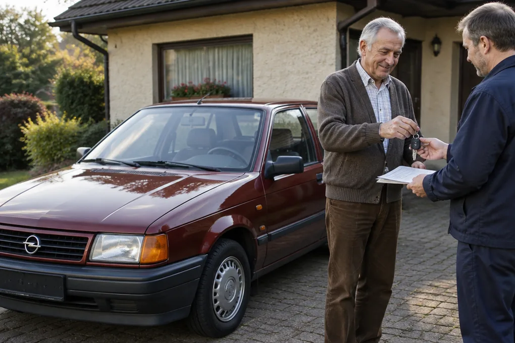 Opel bei der Übergabe an Autoankauf Meyer