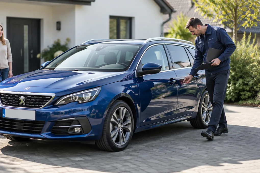 Peugeot bei der Übergabe an Autoankauf Meyer