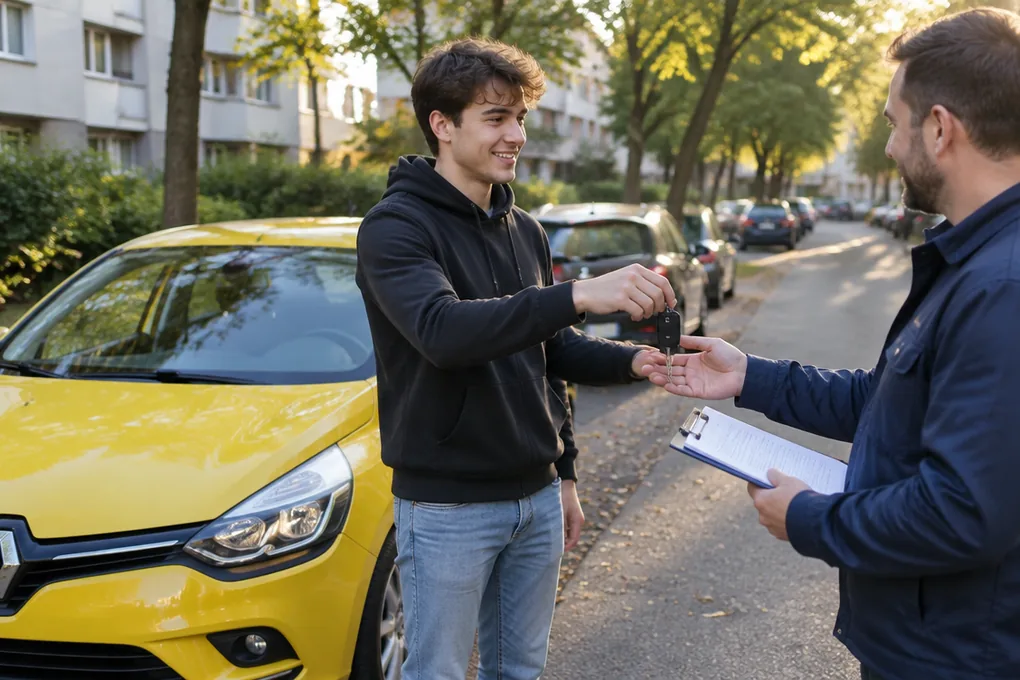 Renault bei der Übergabe an Autoankauf Meyer