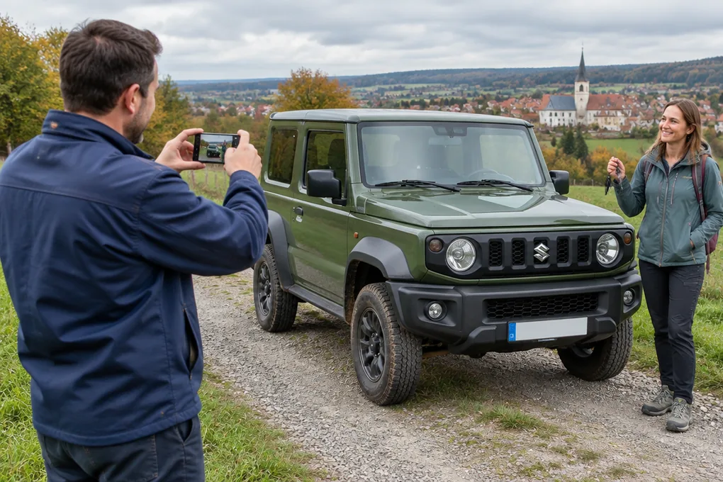 Suzuki bei der Übergabe an Autoankauf Meyer