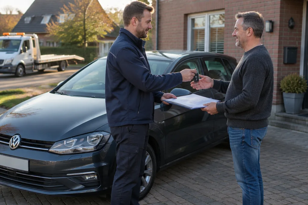 Volkswagen bei der Übergabe an Autoankauf Meyer